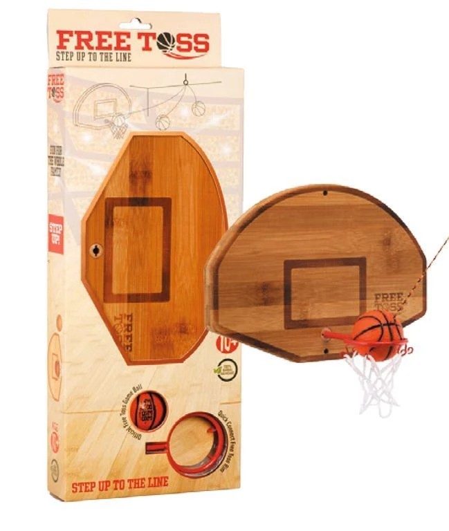 Free Toss Basketball Edition Korb- und Basketball-Wurf-Spiel (Hook & Ring Game/Geschicklichkeitsspiel) 24 cm x 16 cm x 1.5 cm
